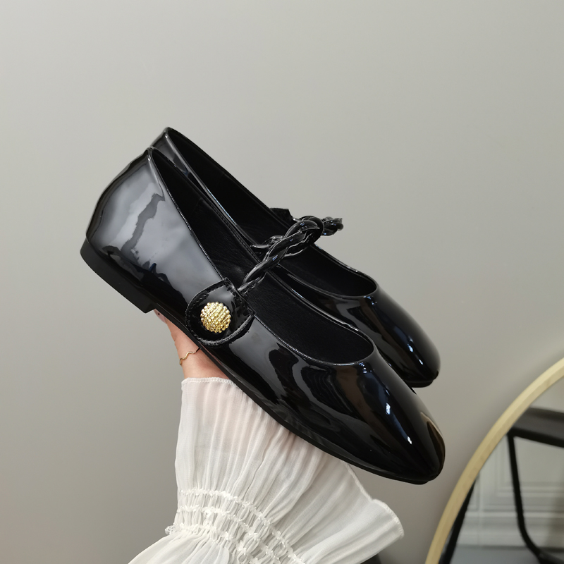 CSYCOCO 2026 Spring New Minimalist Black Casual Magic Tape Flat Shoes - Image 2